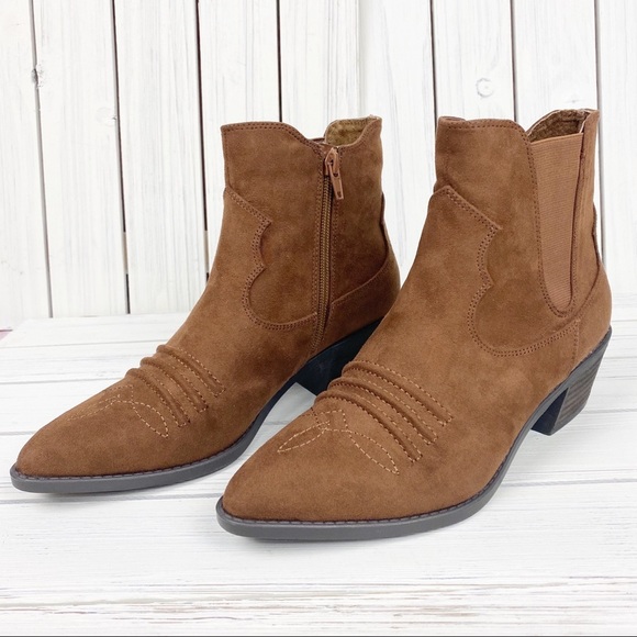 Carlos by Carlos Santana Montana Western Boho Ankle Boots Brown - Picture 8 of 8